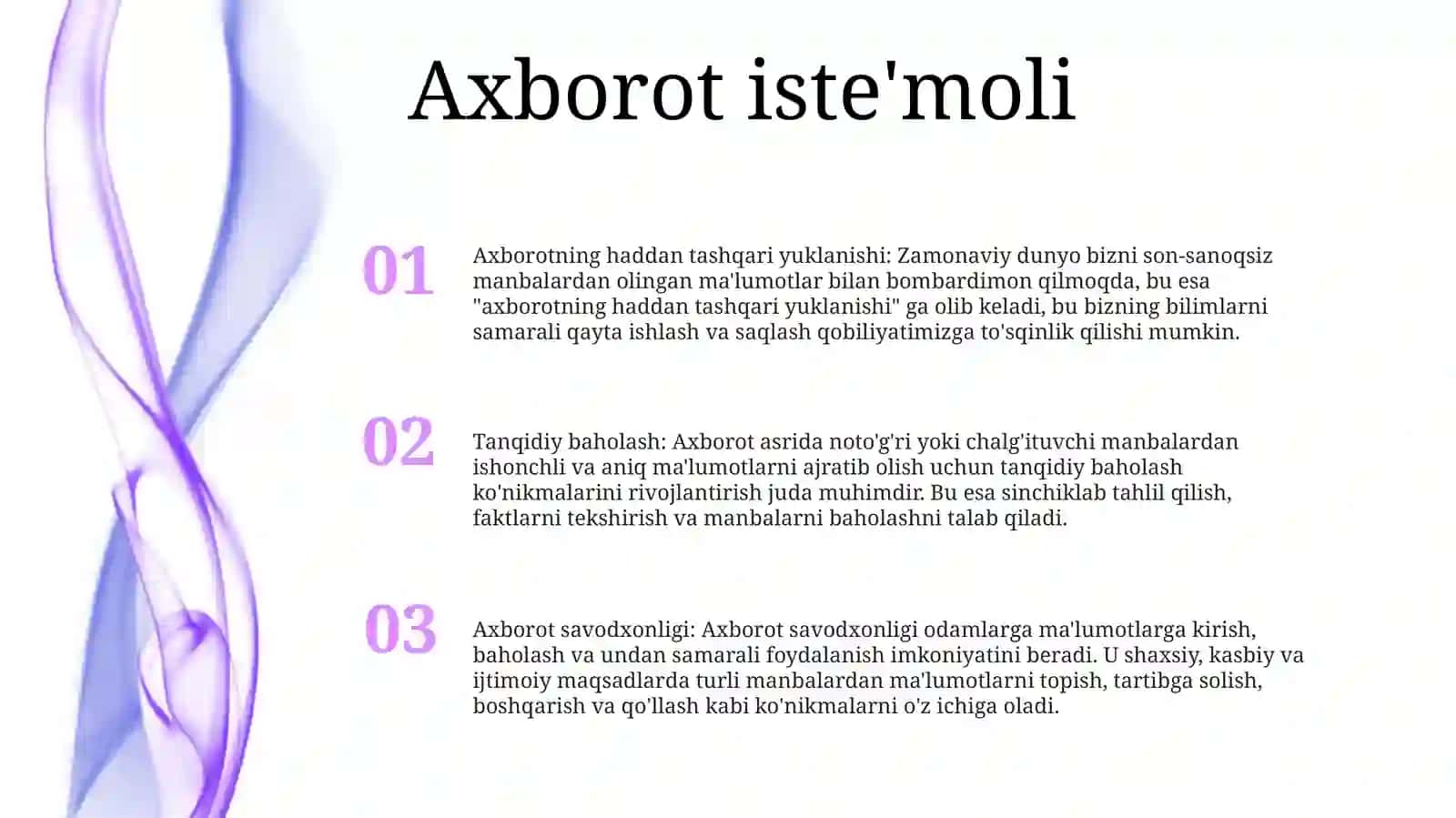 Axborotni Jamiyatda Tutgan OʻRni 2
