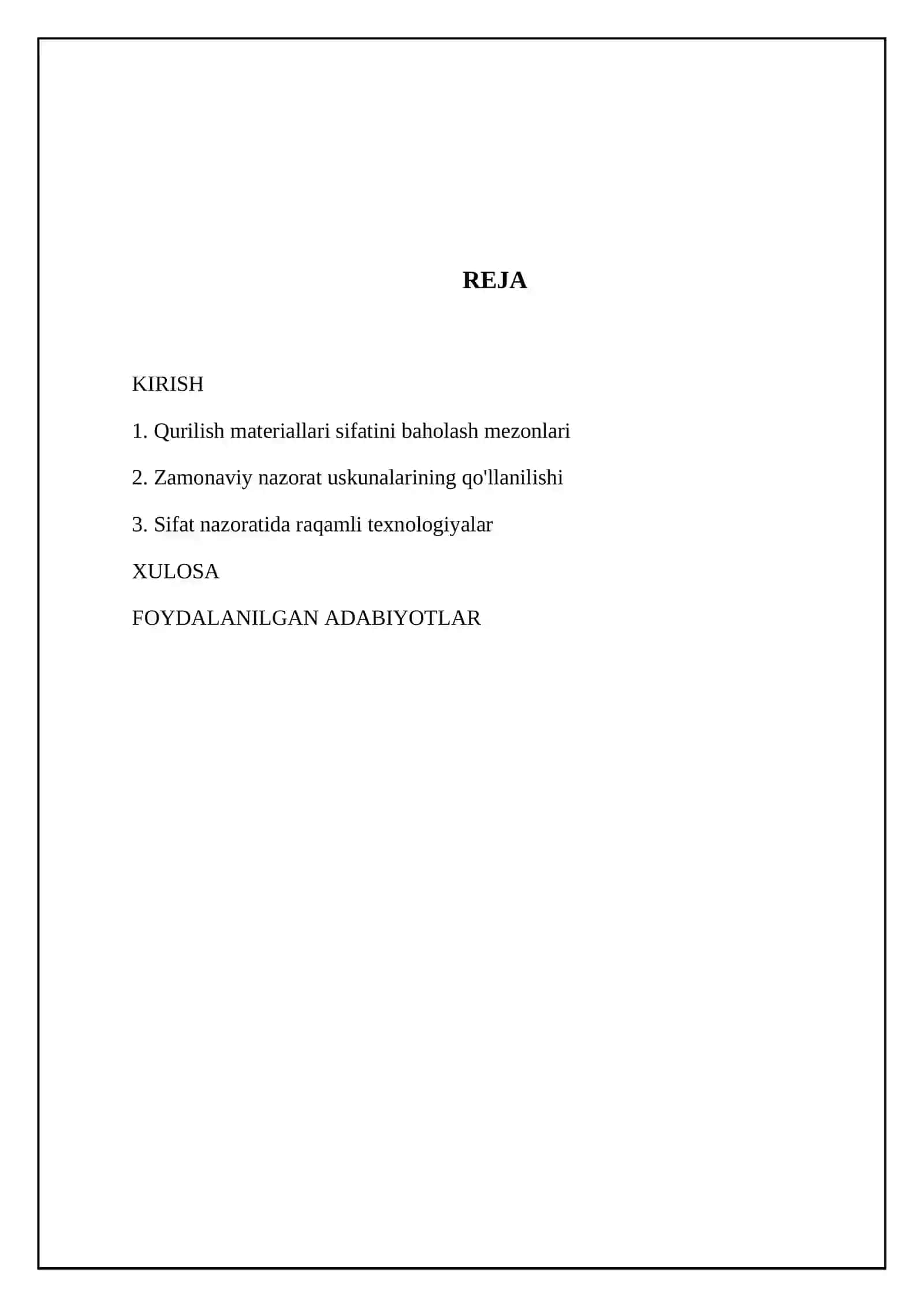 Qurilish materiallari sifatini baholash mezonlari 2