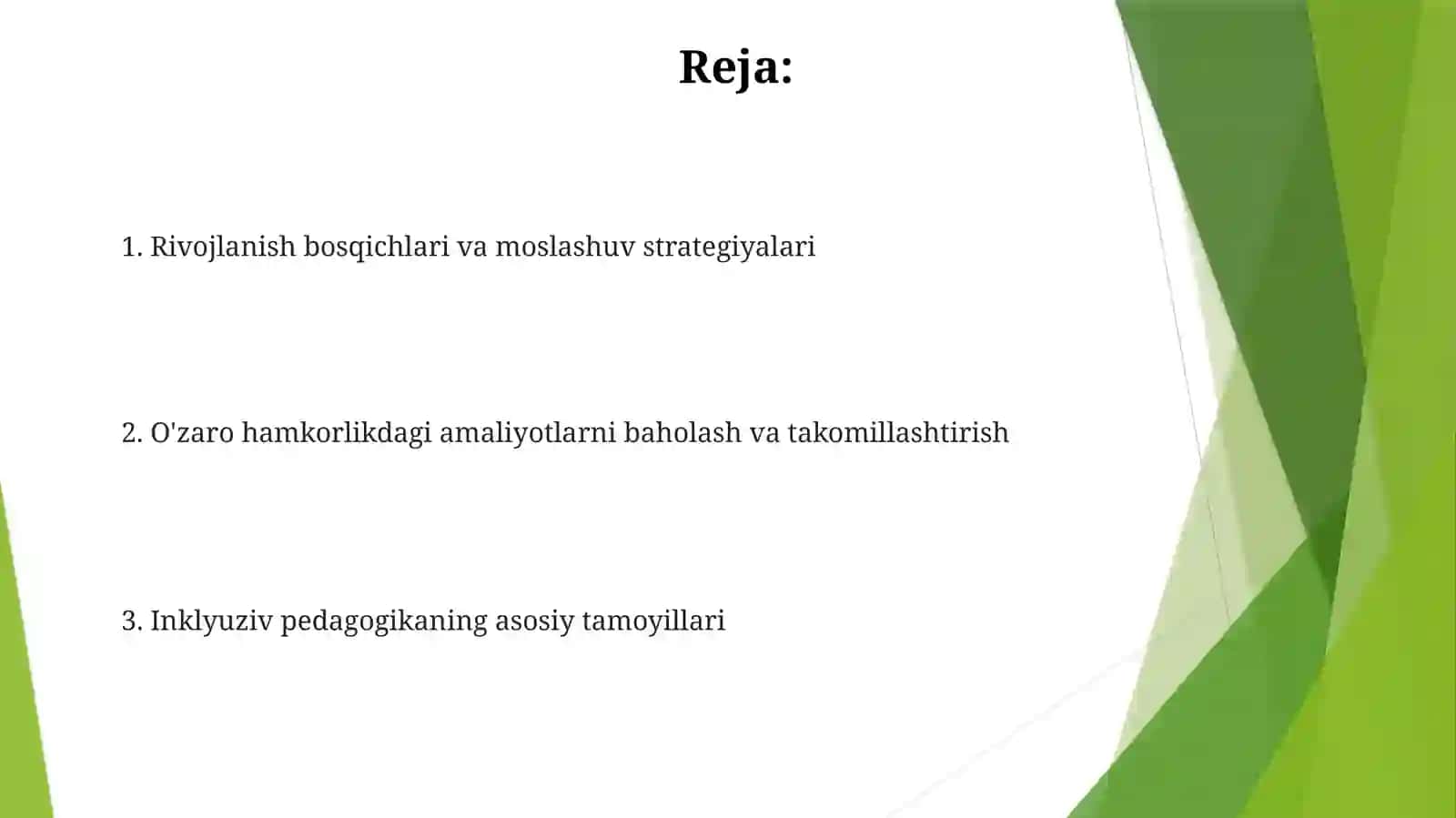 Inklyuziv ta'limning pedagogik-psixologik bosqichlari 2