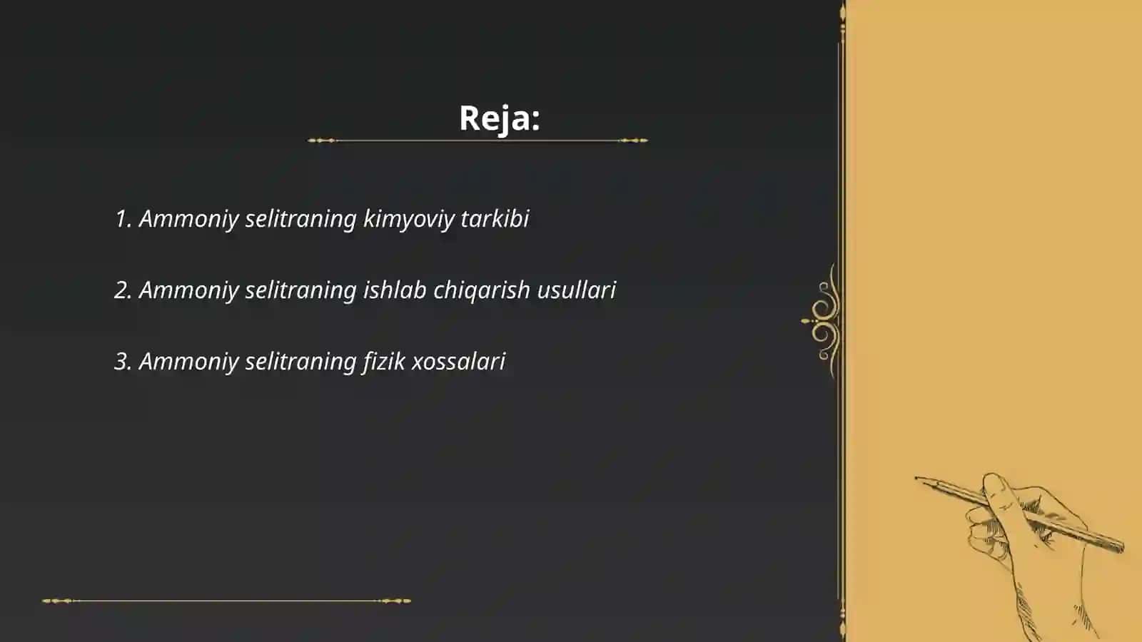 Ammoniy selitra Olinishi xossalari va ahamiyati 2