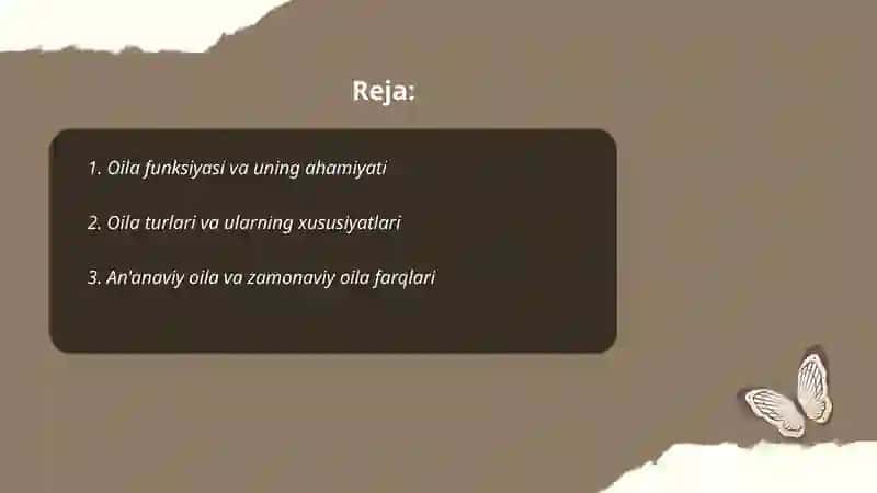 Oila funktsiyasi, turlari, oilada rollar taqsimoti 2