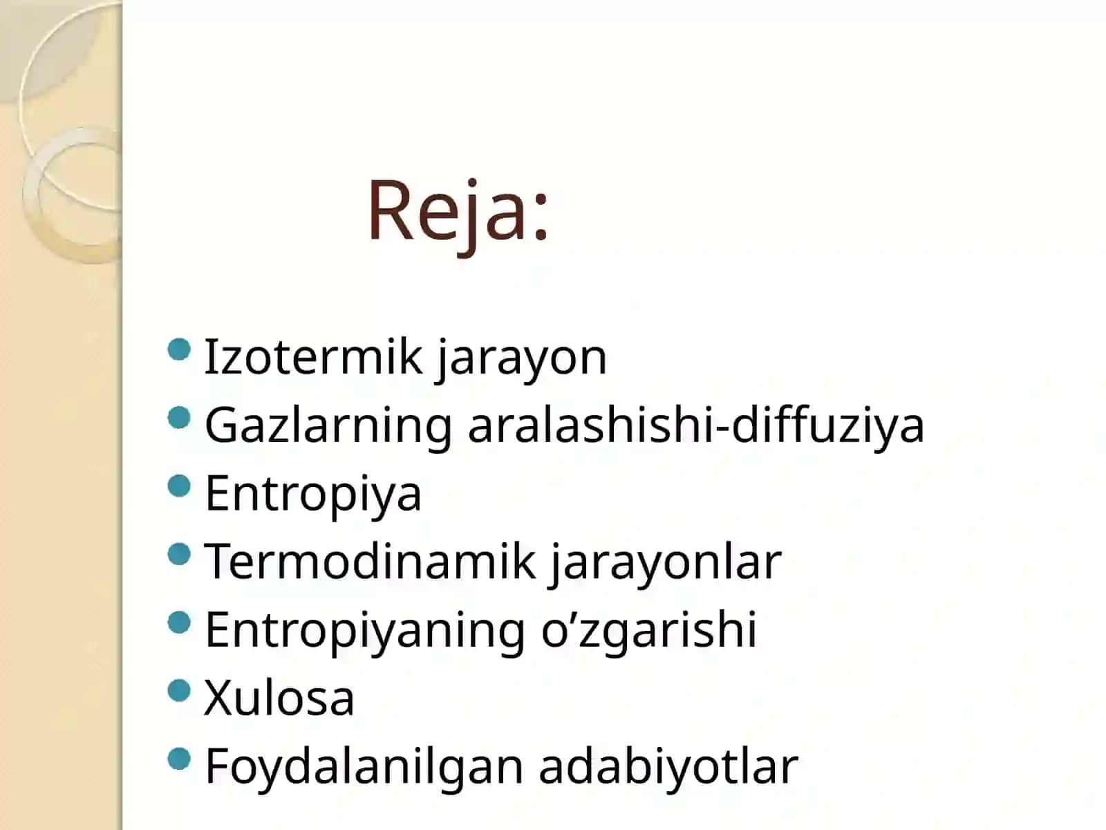 Har hiljarayonlarda entropiyaning o'zgarishini hisoblash 2