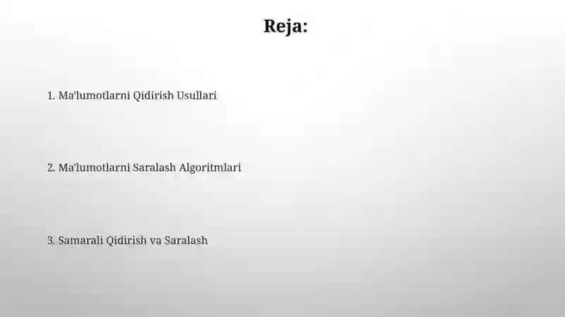 To'g'rilash saralash 2