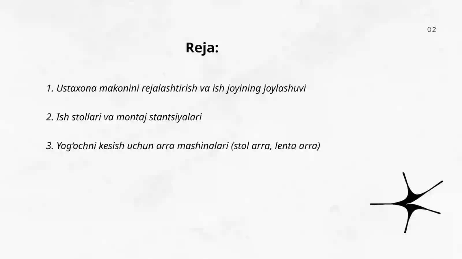 DURADGORLIK USTAXONASIDA ISH O'RNI VA JIHOZLARI 2