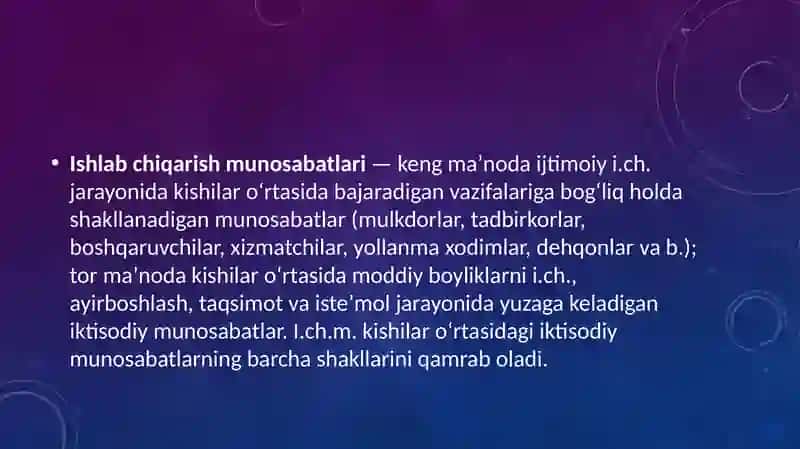 Ishlab chiqarish munosabatlarining vujudga kelishi 2