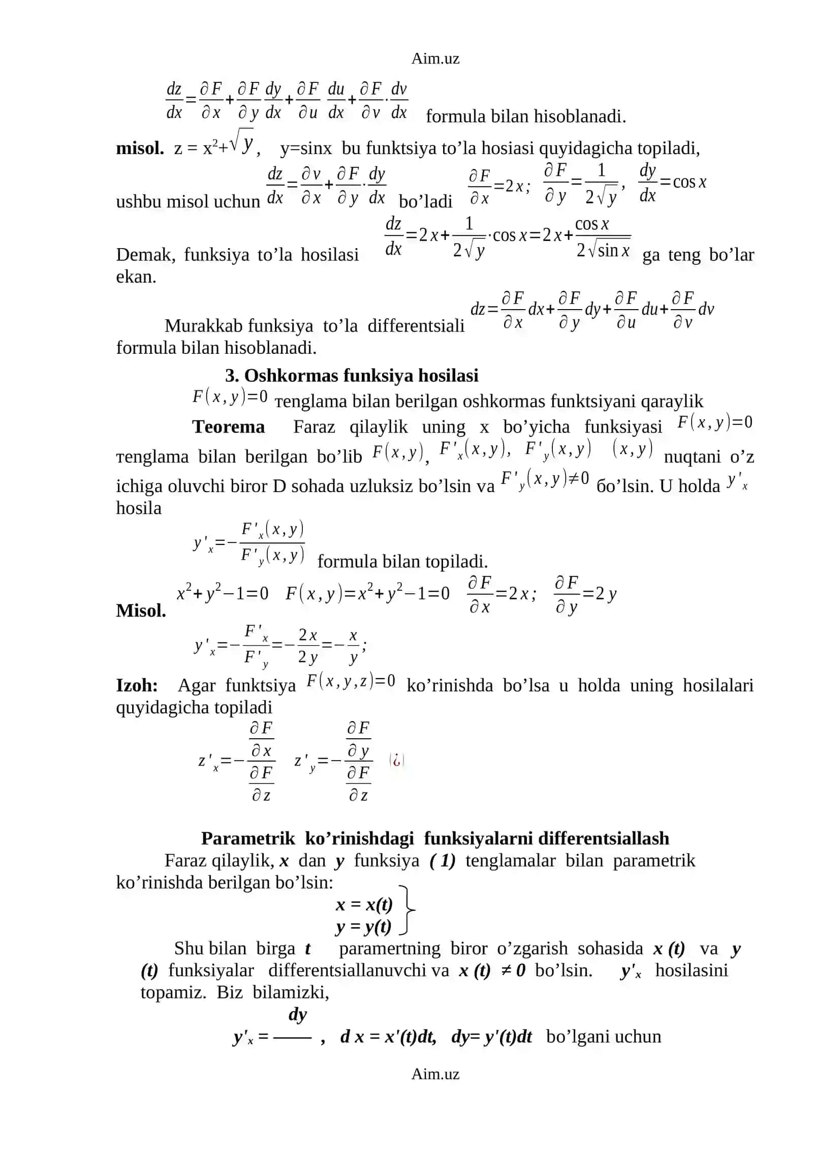 Algebra fanidan mustaqil ishi 2