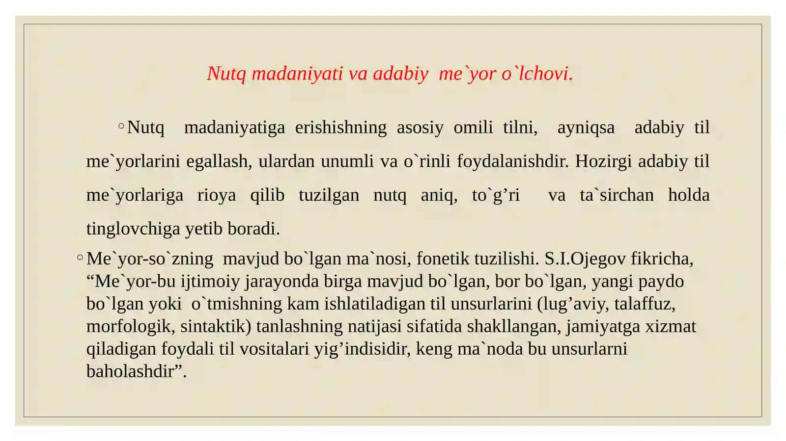 O`zbek adabiy tilining me`yorlari. O'zbektilining yangi imlo qoidalari 2