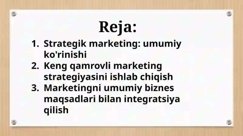 Strategik marketing 2