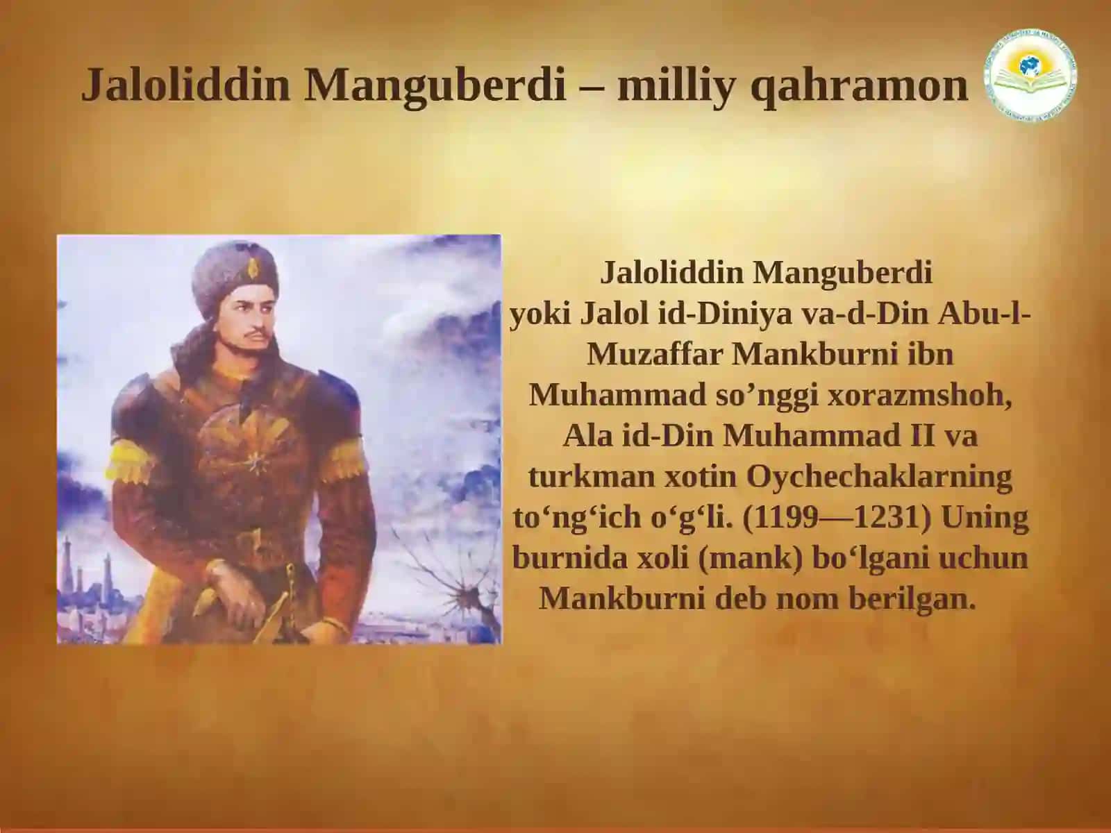 JALOLIDDIN MANGUBERDI – VATAN HIMOYACHISI VA JASUR SARKARDA 2