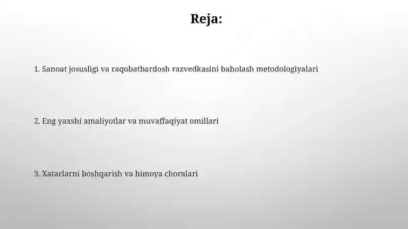 Sanoat josusligi va raqobatbardosh razvedkasi 2