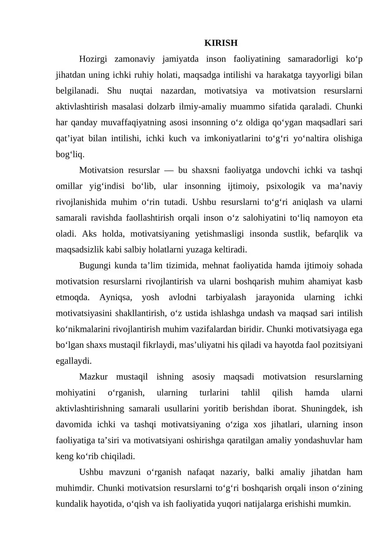 MOTIVATSION RESURSLARNI AKTIVLASHTIRISH 2