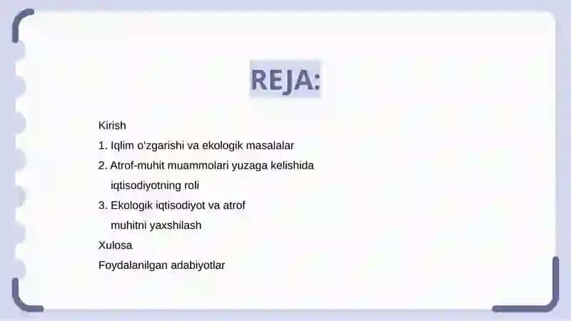 Ekologik iqtisodiyot va atrof-muhit 2