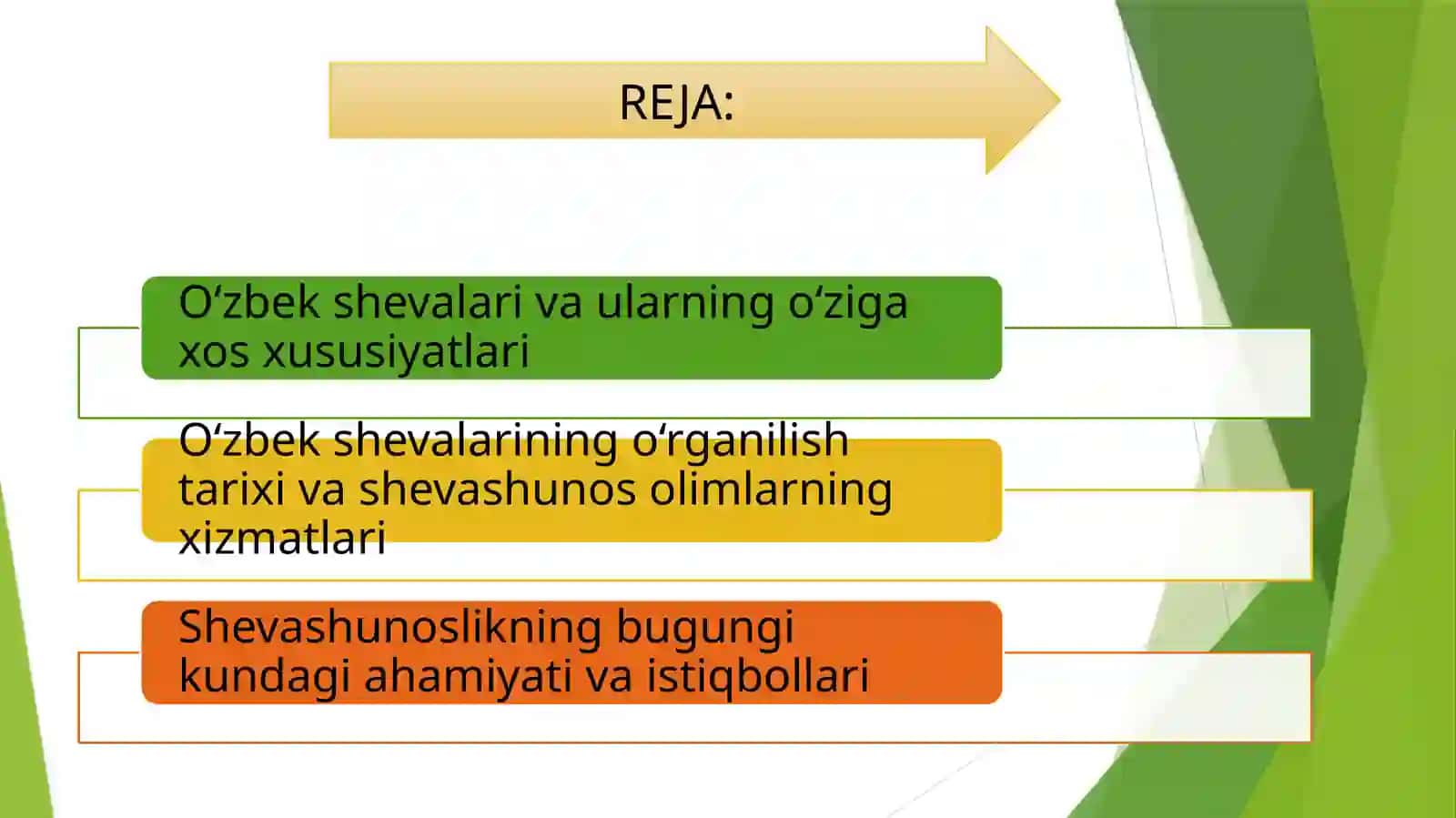 O’ZBEK SHEVALARINING O’RGANILISH TARIXI 2