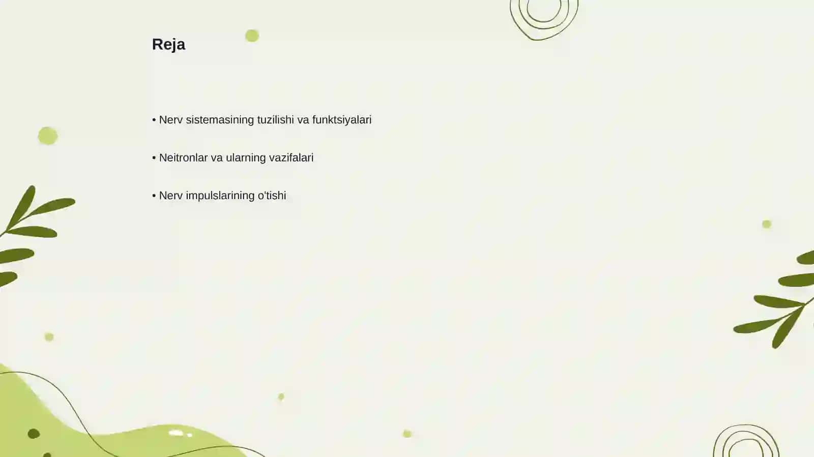 Nerv sistemasining fiziologik xususiyatlari 2