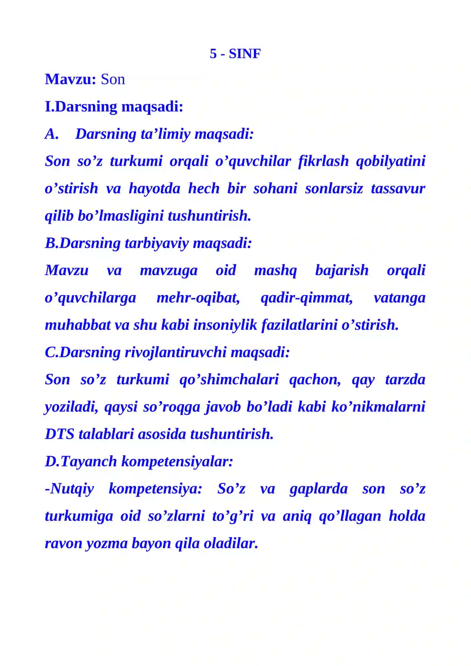 Son so’z turkumi 2