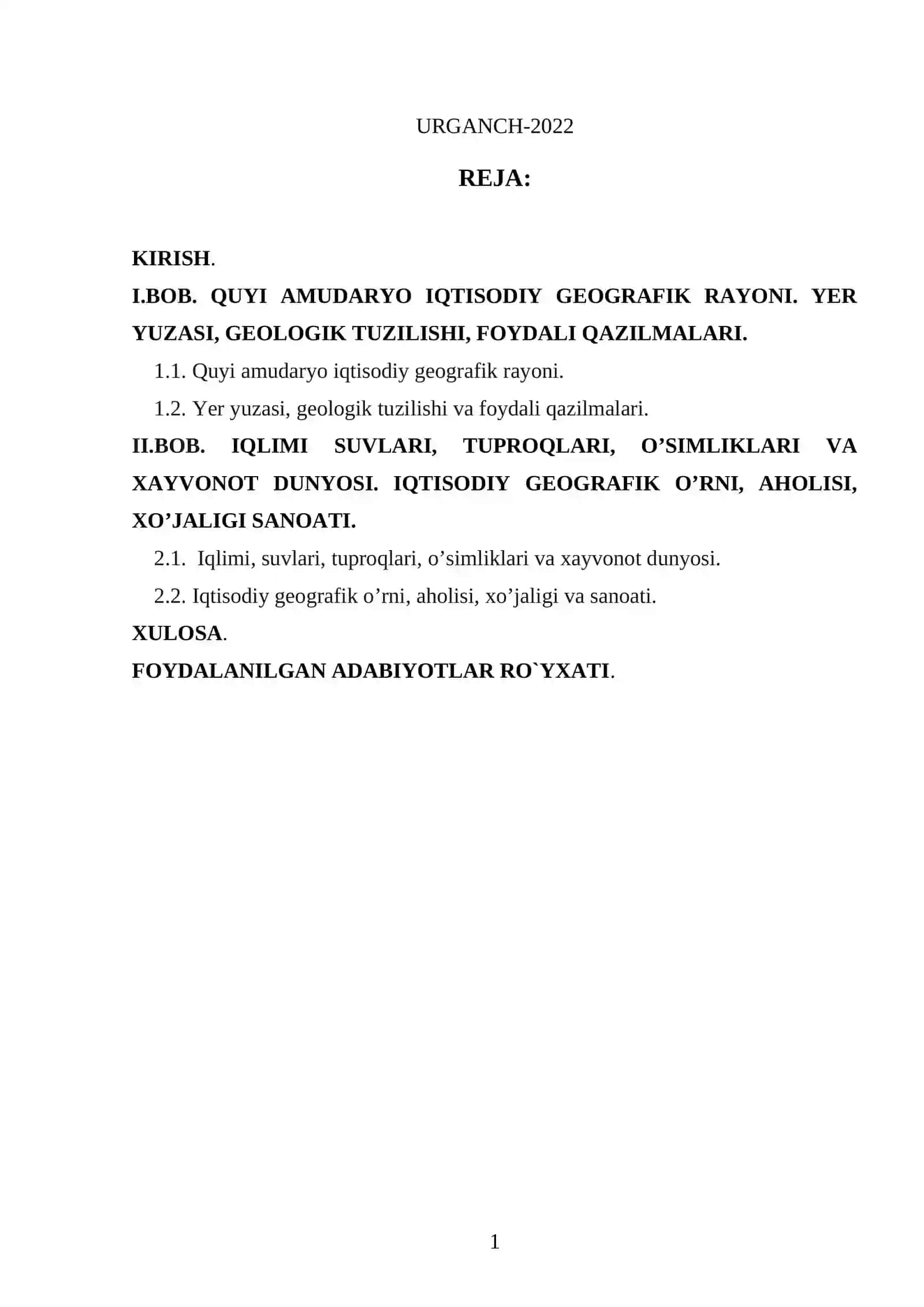 Quyi Amudaryo iqtisodiy rayoni tabiiy resurslari 2