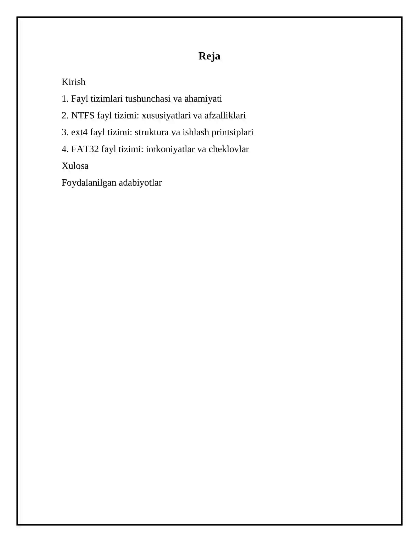 Fayl tizimlari va ularning turlari (NTFS, ext4, FAT32) 2
