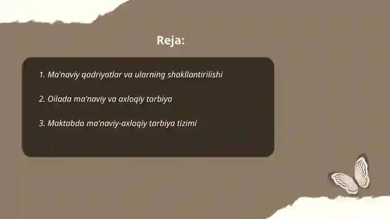 Ma'nviy va Axloqiy Tarbiya 2