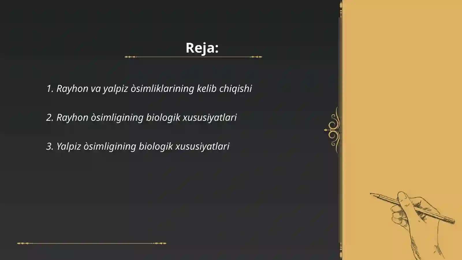 Rayhon va Yalpiz Òsimligi 2