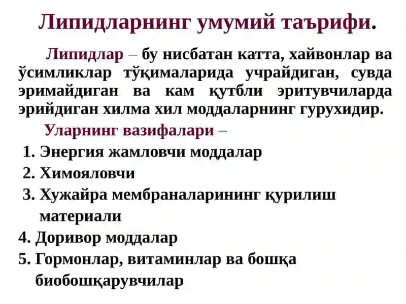 Липидлар 2