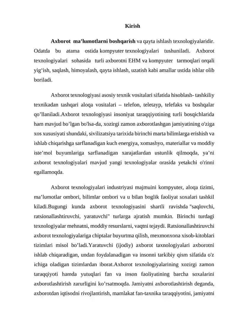Axborot manbalarini boshqarish 2