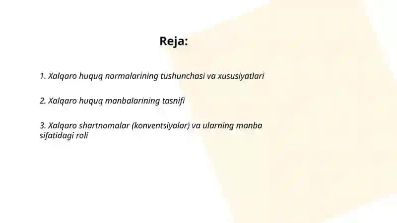 Xalqaro huquq normalari va manbalari 2