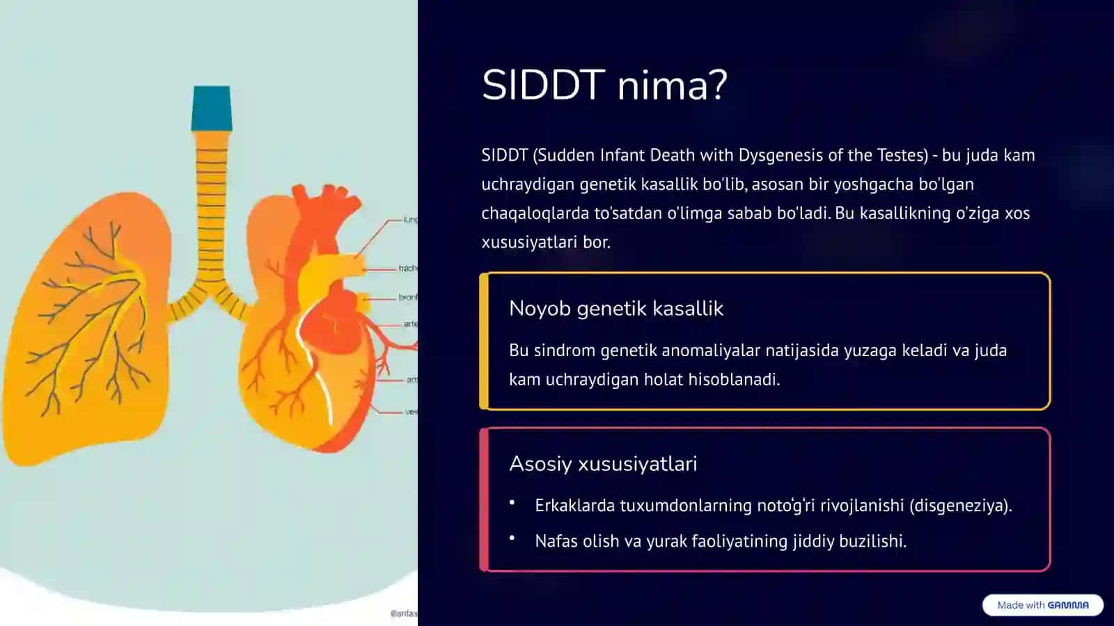 Tosatdan bolalar o'limi sindromi (SIDDT). Noyob va halokatli kasallik 2