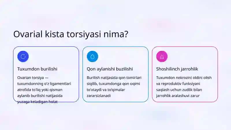 Ovarial kista torsiyasi 2