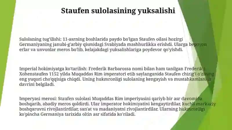Shtaufenlar Imperyasi 2