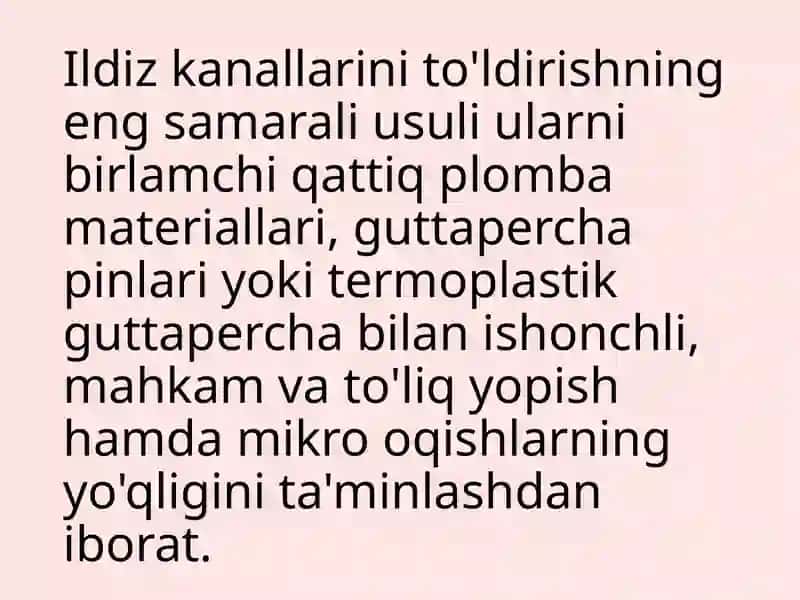 Ildiz kanalini plombalashda qo'llaniluvchi asboblar 2