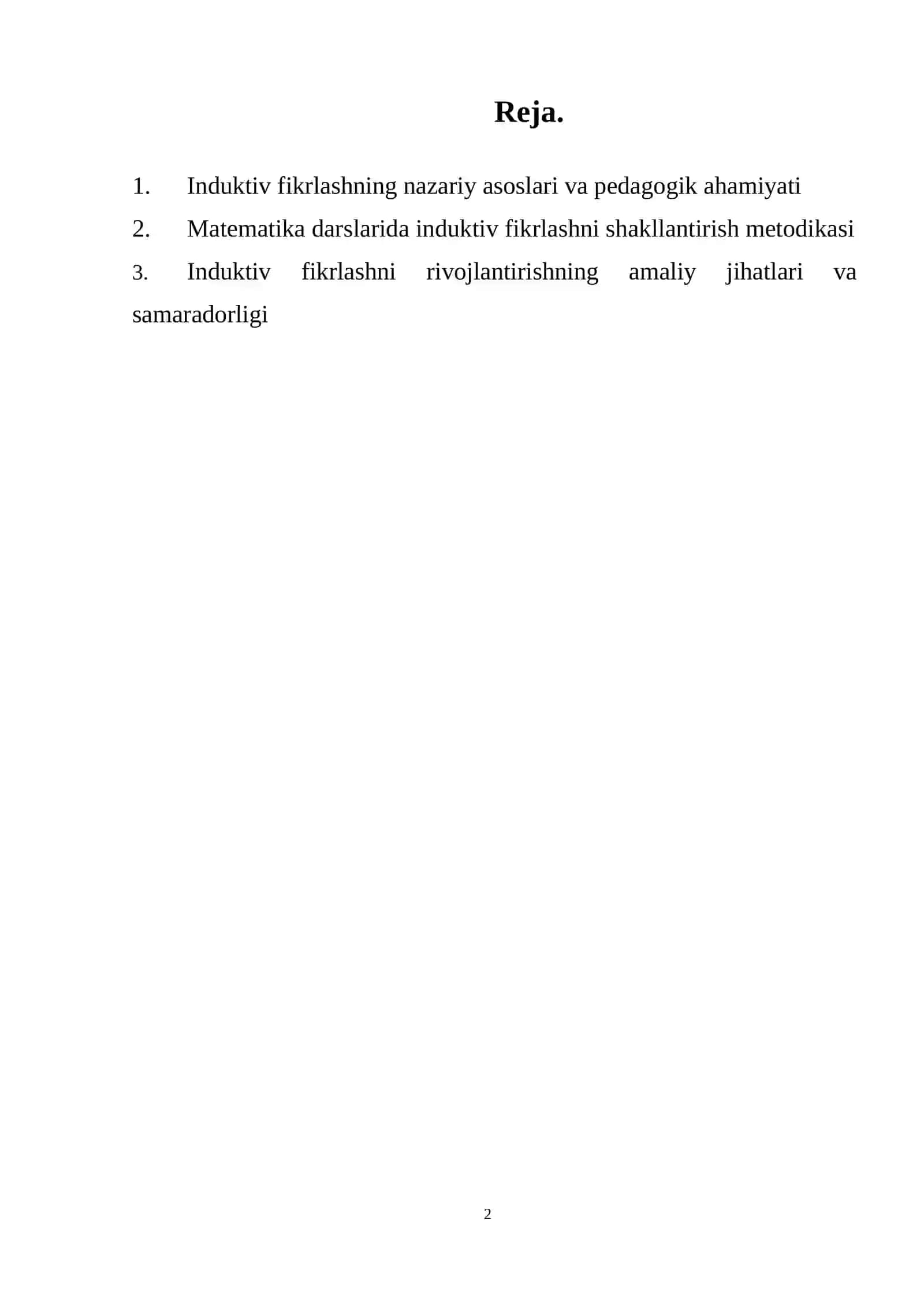 Matematika o‘qitishda “induktiv” fikrlashga o‘rgatish metodikasi 2