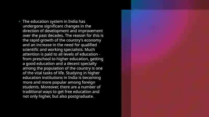 System of education in India 2
