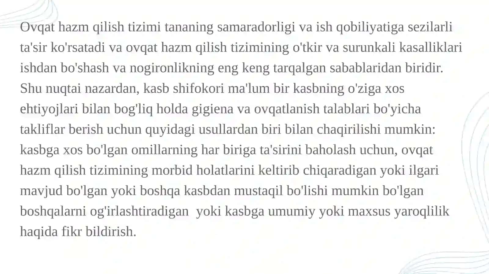 Ovqat hazm qilish sistemasi 2