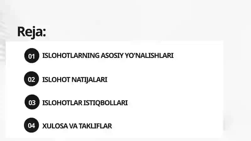 Islohotlar 2