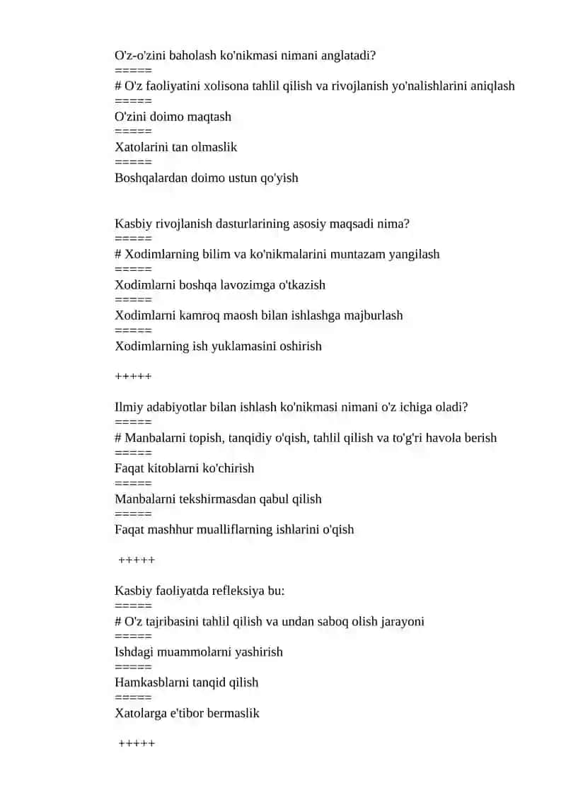 Akademik ko’nikmalar va kasbiy kompetentlik 2