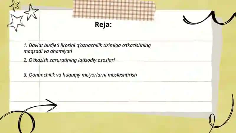 Davlat budjeti ijrosi gʻaznachilik tizimi 2