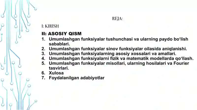 UMUMLASHGAN FUNKSIYALAR VA ULARNING XOSSALARI 2