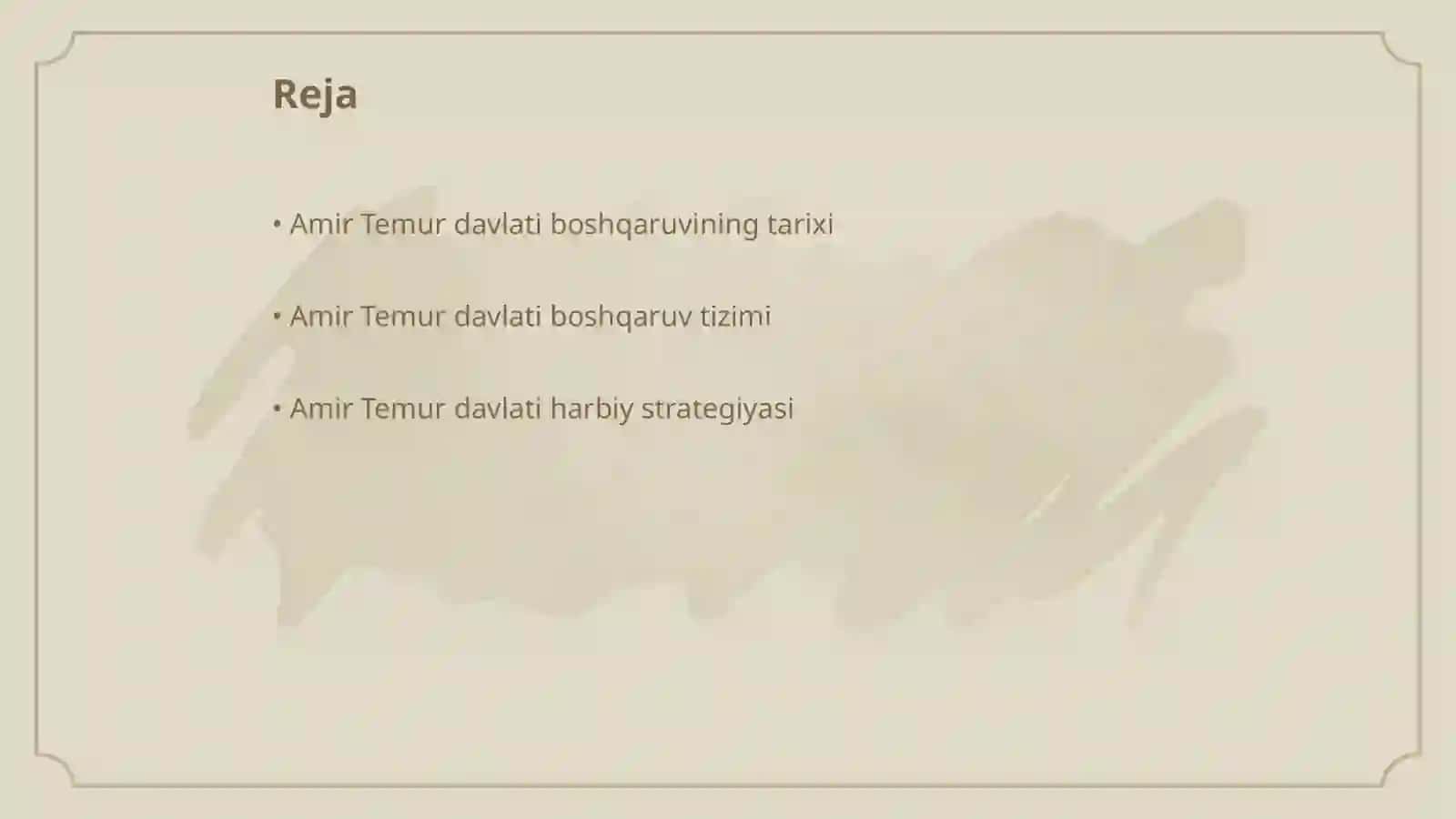 Amir Temur davlati boshqaruvi 2