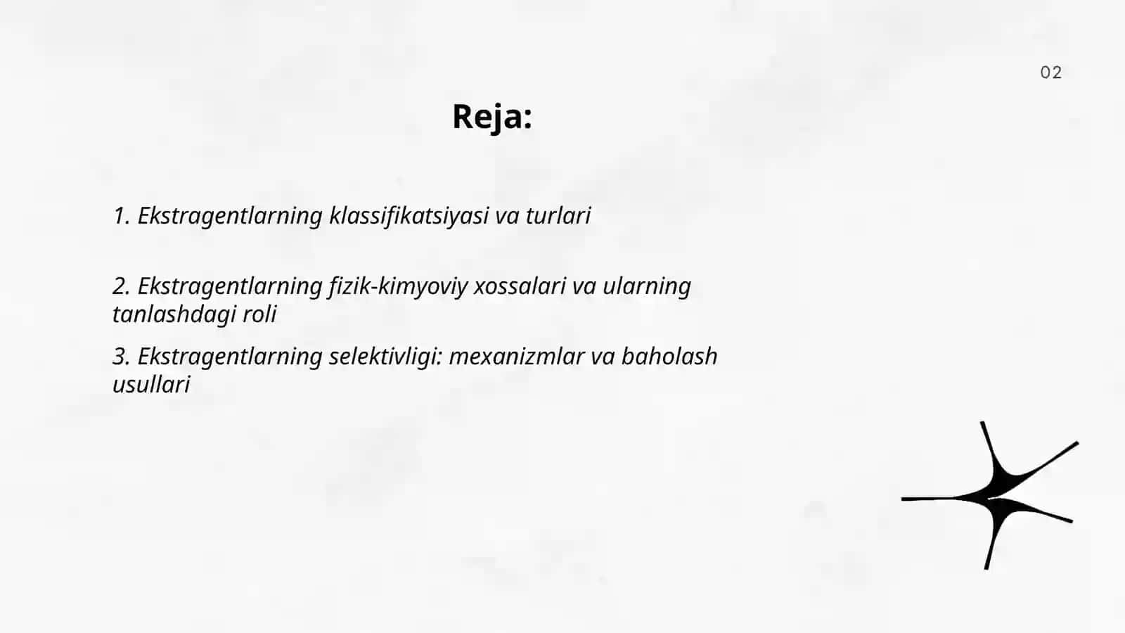 Ekstragentlar tanlashning ilmiy asoslari 2