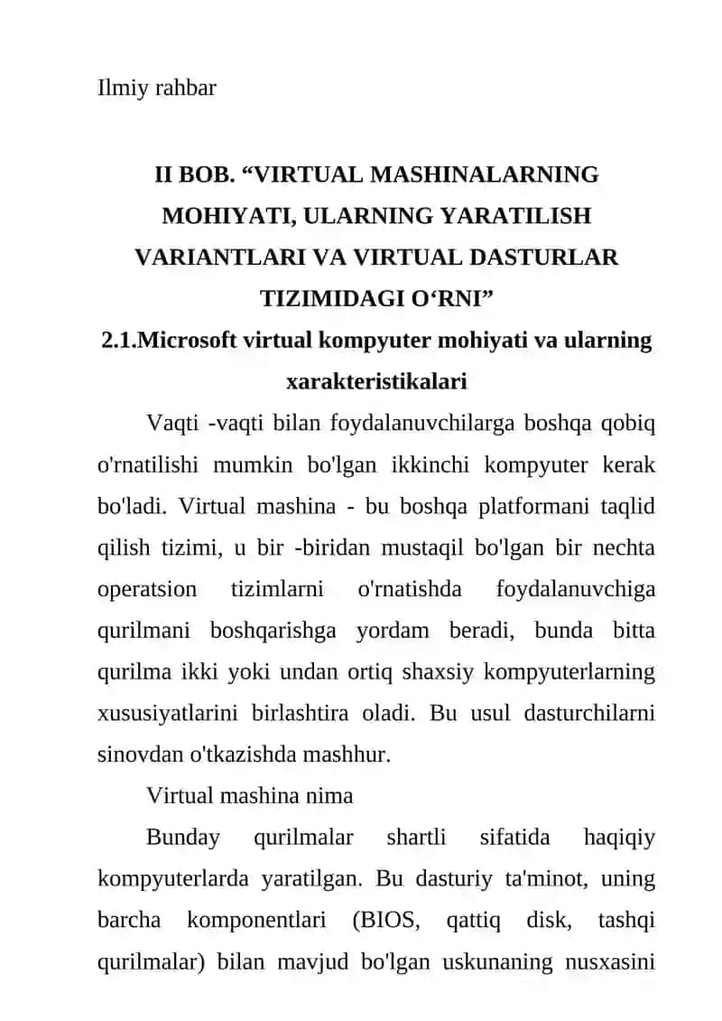 VIRTUAL DASTURLAR VA ULARDAN FOYDALANISH 2