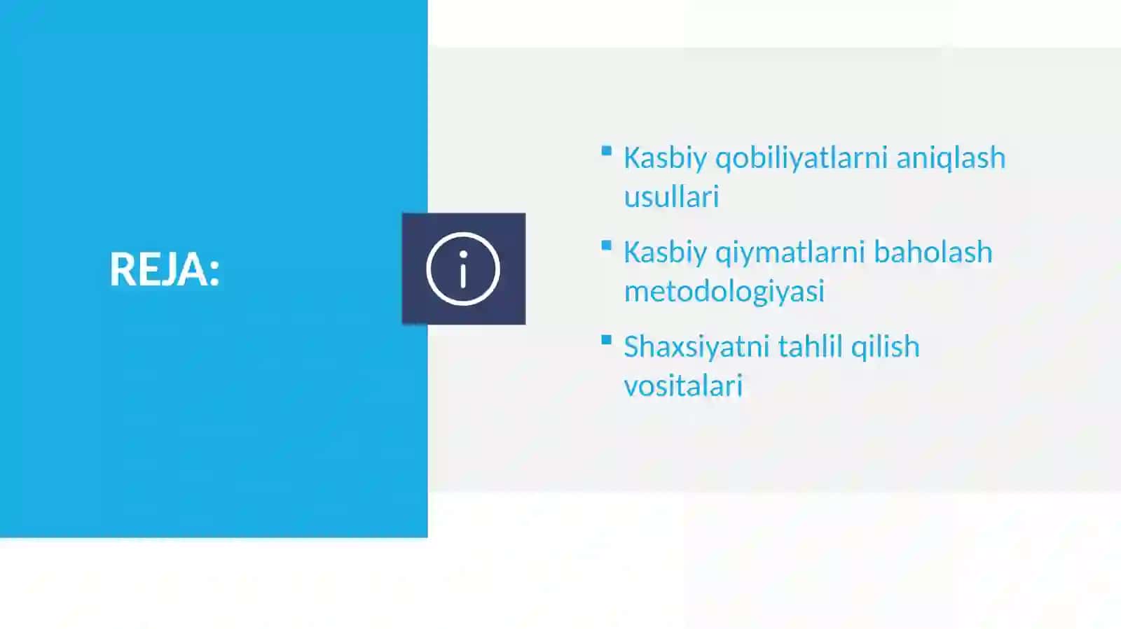 Kasbiy xususiyatlarni tadqiq etish usullari 2