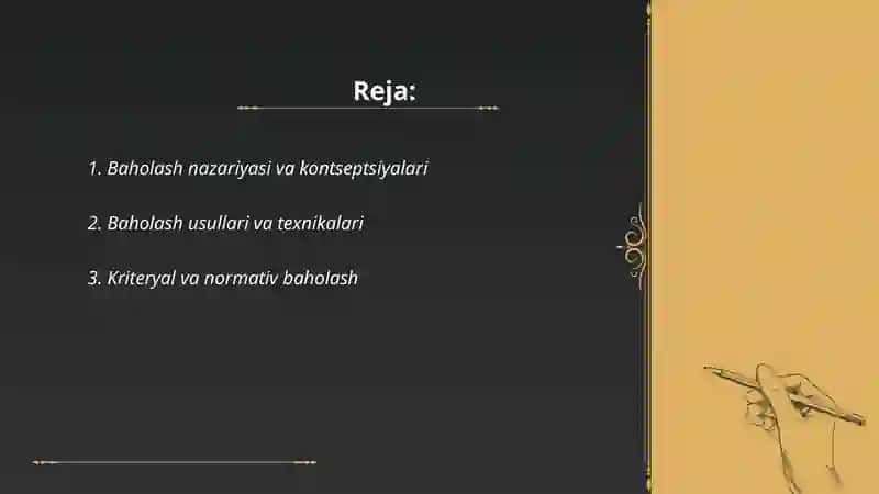 Baholash va kalkulyatsiya 2