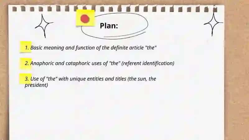 Basic meaning and function of the definite article "the" 2