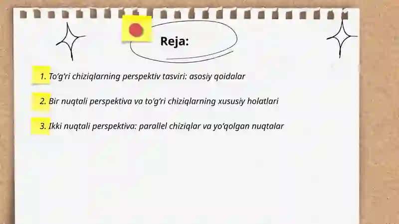 Toʻgʻri chiziqlarning perspektivasi 2