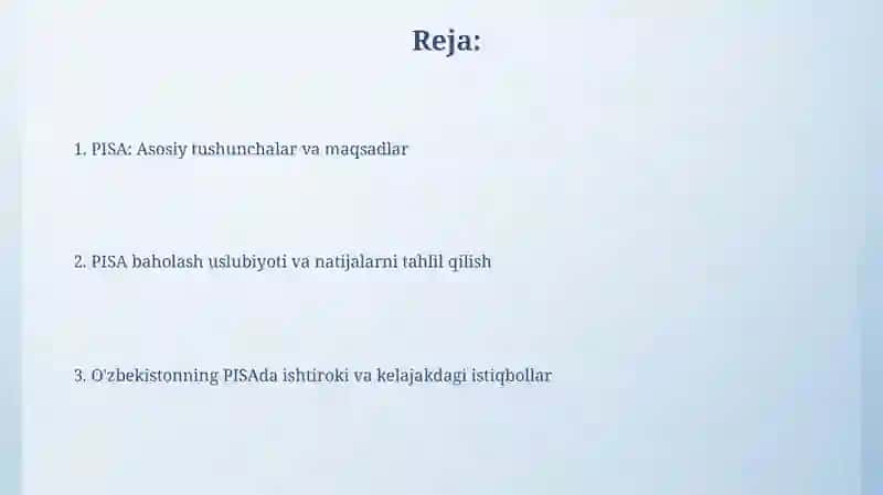 PISA xalqaro baholash dasturi 2