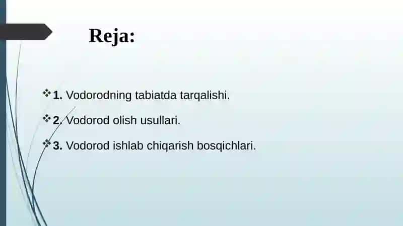 vodorod ishlab chiqarish texnologiyasi 2