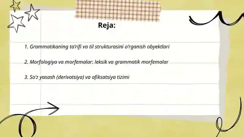 Grammatika - til strukturasini oʻrganuvchi soha 2