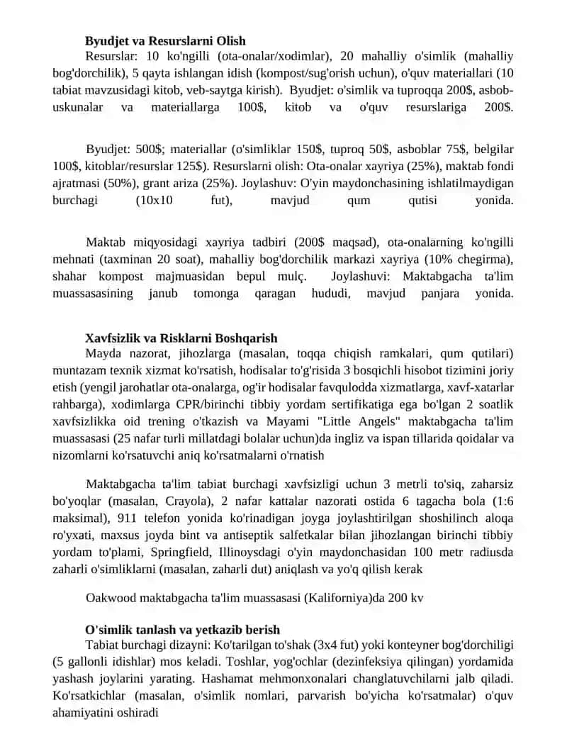 Maktabgacha ta‘lim tashkilotida tabiat burchagini tashkil etish 2