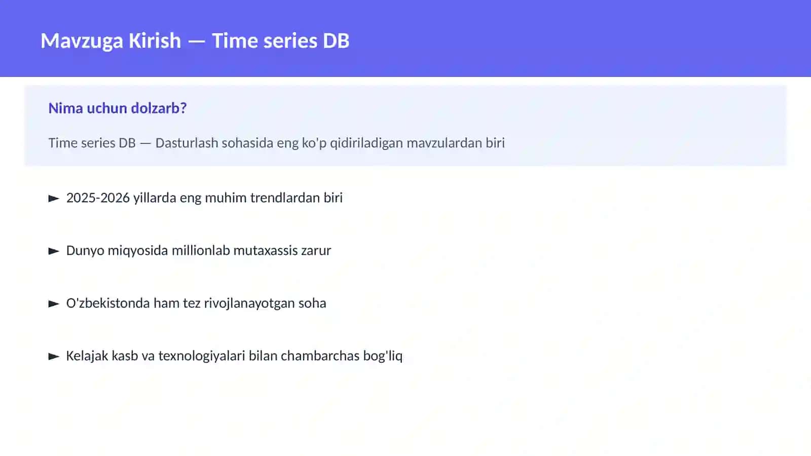 Time series DB 2
