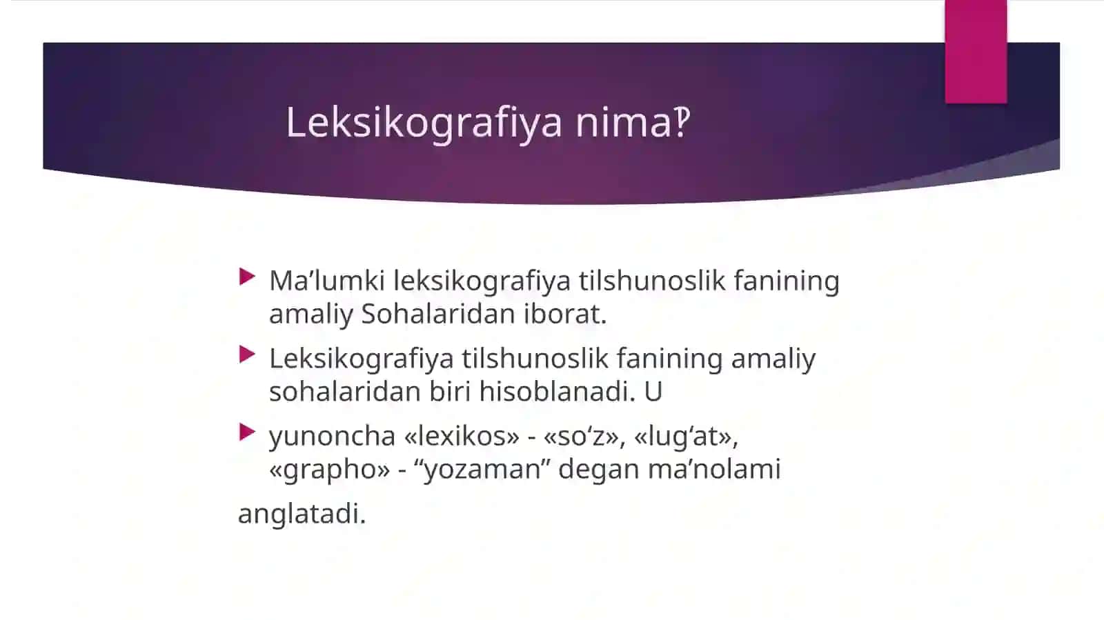 Kompyuter leksikografiyasi 2